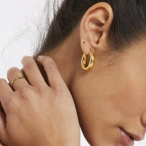 livraison la plus rapide Banana Moon Boucles D’oreilles Petites Créoles Or DOMINIQUE HOOP Sashi® 9