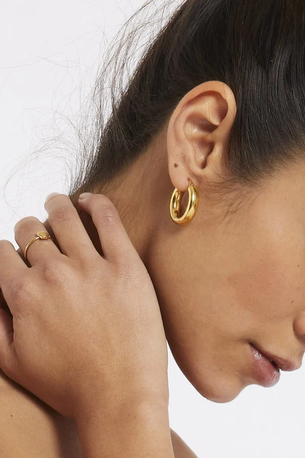 livraison la plus rapide Banana Moon Boucles D’oreilles Petites Créoles Or DOMINIQUE HOOP Sashi® 4
