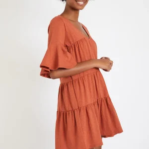 mode Banana Moon Robe Courte Ample Marron Kimi Peachy 10