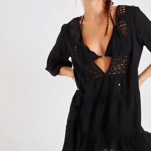 soldes pas cher Banana Moon Tunique De Plage Noire Louise Salty 8
