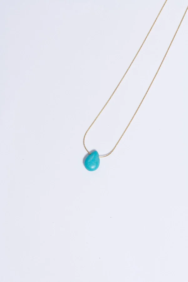 Banana Moon Collier Pierre Turquoise Naturelle Protection Stone Salty Cali® vente pas cher en ligne 1