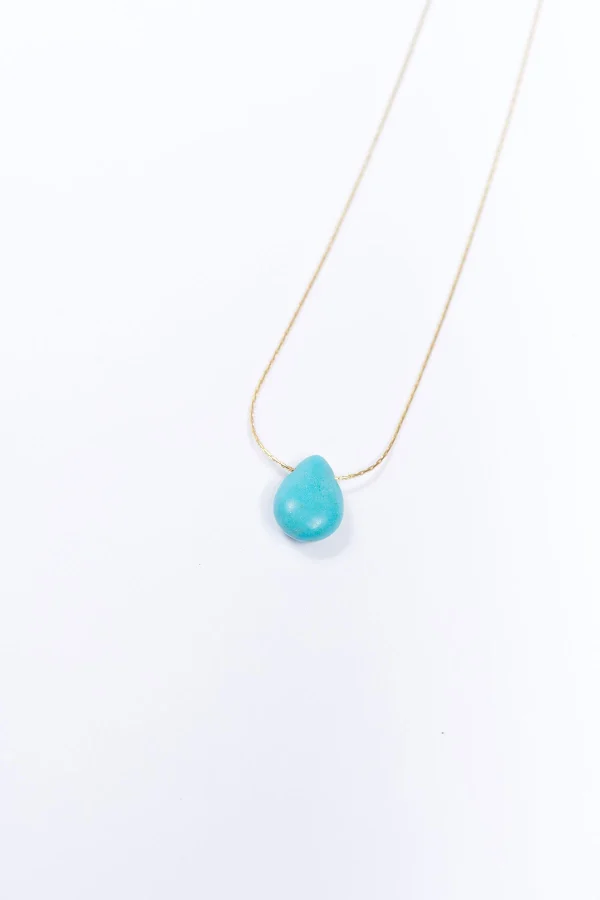Banana Moon Collier Pierre Turquoise Naturelle Protection Stone Salty Cali® vente pas cher en ligne 3