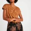 Banana Moon T-shirt Femme Camel Avenue Marzela soldes ligne 22