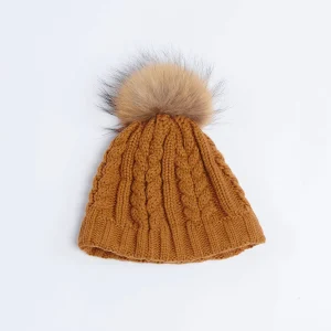 marque pas cher en ligne Banana Moon Bonnet Avec Pompon En Fourrure Marron Dotto Lemonwood 10