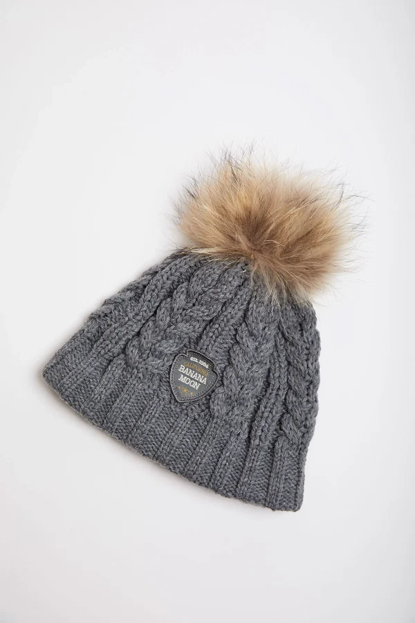 Banana Moon Bonnet à  Pompon Gris Femme DOTTO LEMONWOOD site soldes 6