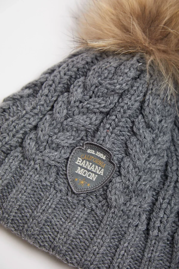 Banana Moon Bonnet à  Pompon Gris Femme DOTTO LEMONWOOD site soldes 7