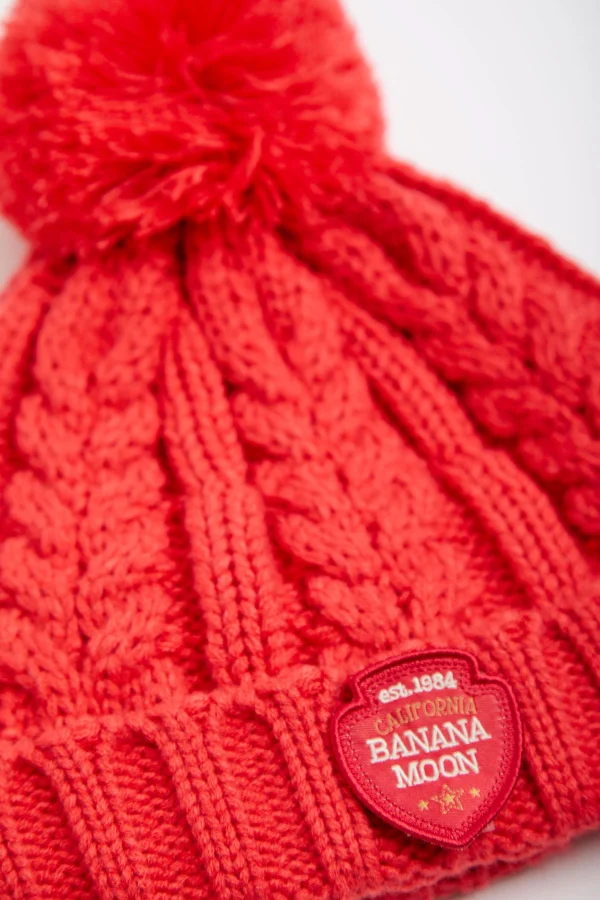 à prix d'occasion Banana Moon Bonnet Torsadé Femme Corail Avec Pompon Howson Lemonwood 7