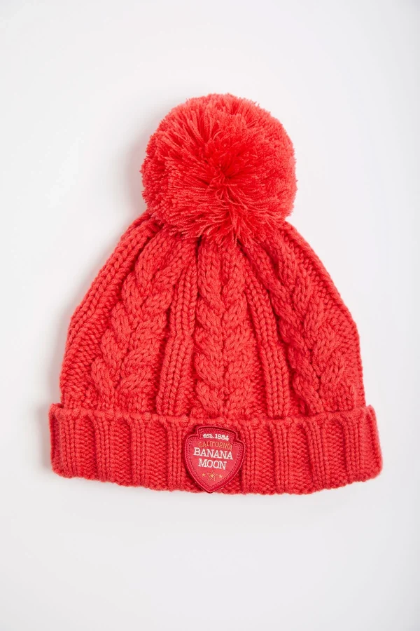 à prix d'occasion Banana Moon Bonnet Torsadé Femme Corail Avec Pompon Howson Lemonwood 6