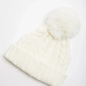 Banana Moon Bonnet Torsadé Femme écru Avec Pompon Howson Lemonwood à prix promos 9