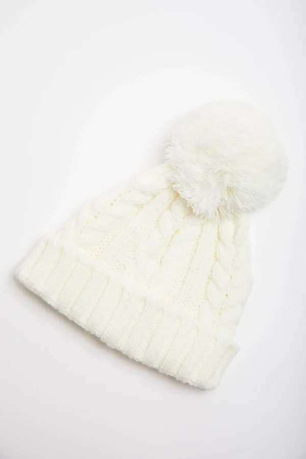 Banana Moon Bonnet Torsadé Femme écru Avec Pompon Howson Lemonwood à prix promos 4