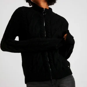 Banana Moon Gilet Femme En Maille Torsadée Noir SIDLEY CHOCTAW l'unique style 13