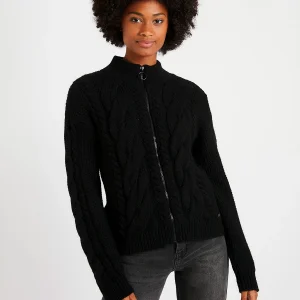 Banana Moon Gilet Femme En Maille Torsadée Noir SIDLEY CHOCTAW l'unique style 11