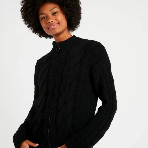 Banana Moon Gilet Femme En Maille Torsadée Noir SIDLEY CHOCTAW l'unique style 9