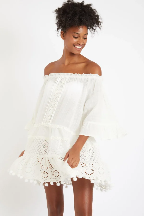 achetez pas cher Banana Moon Tunique Beachwear Dentelle écrue Dalya Spelly 1