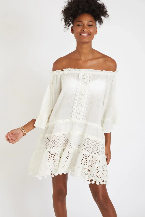 achetez pas cher Banana Moon Tunique Beachwear Dentelle écrue Dalya Spelly 4