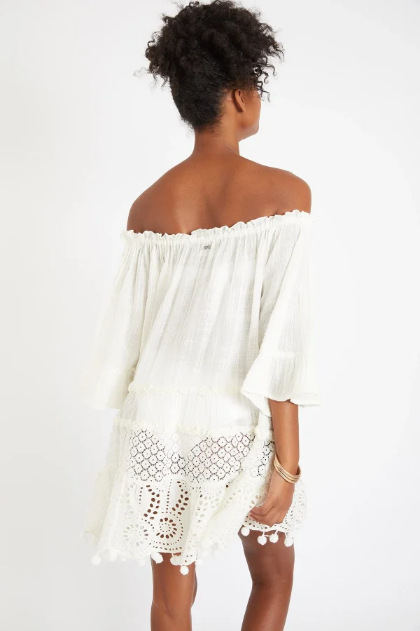 achetez pas cher Banana Moon Tunique Beachwear Dentelle écrue Dalya Spelly 6