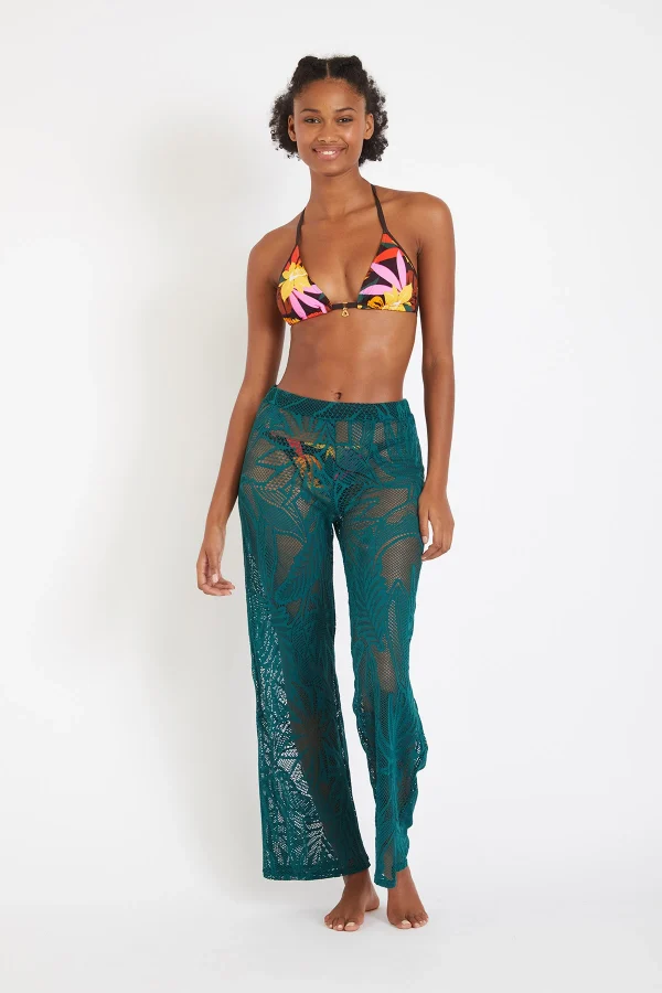 remise en ligne Banana Moon Pantalon Beachwear Vert Kiska Cocobeach 3