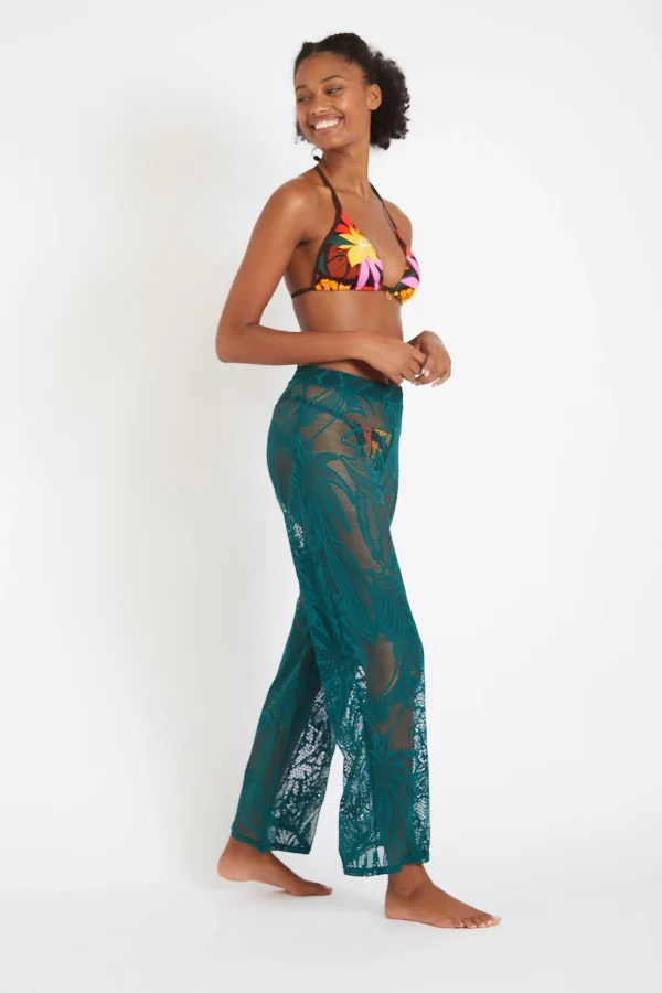remise en ligne Banana Moon Pantalon Beachwear Vert Kiska Cocobeach 4