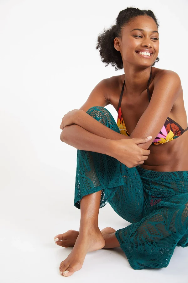 remise en ligne Banana Moon Pantalon Beachwear Vert Kiska Cocobeach 5