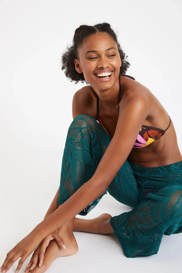 remise en ligne Banana Moon Pantalon Beachwear Vert Kiska Cocobeach 1