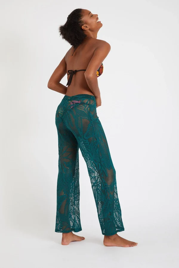 remise en ligne Banana Moon Pantalon Beachwear Vert Kiska Cocobeach 6