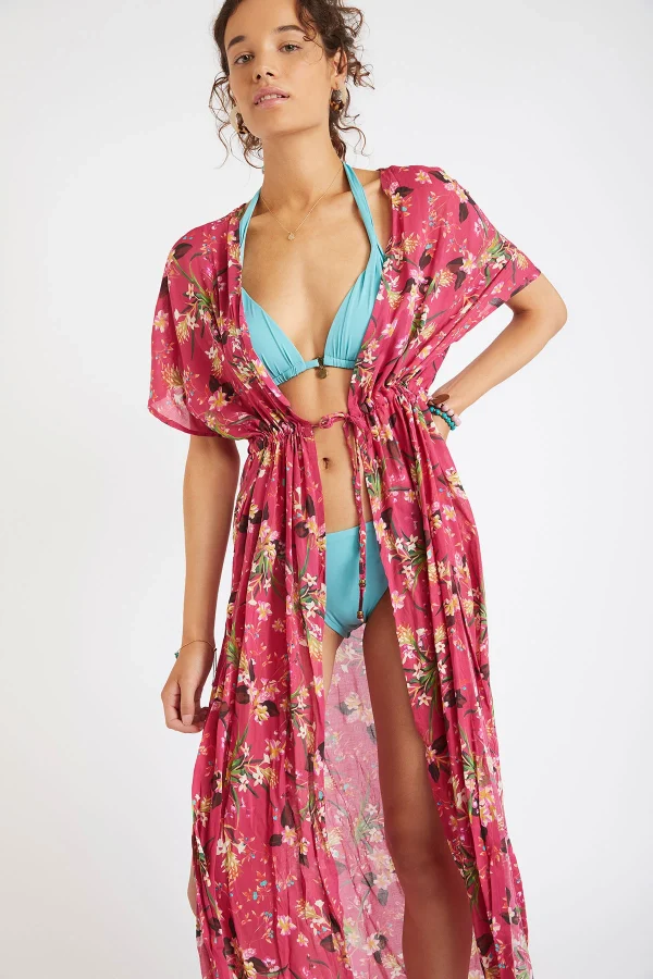 Banana Moon Kimono De Plage Imprimé Rose LUANA BUZIOSVOIL styles dernier cri 3