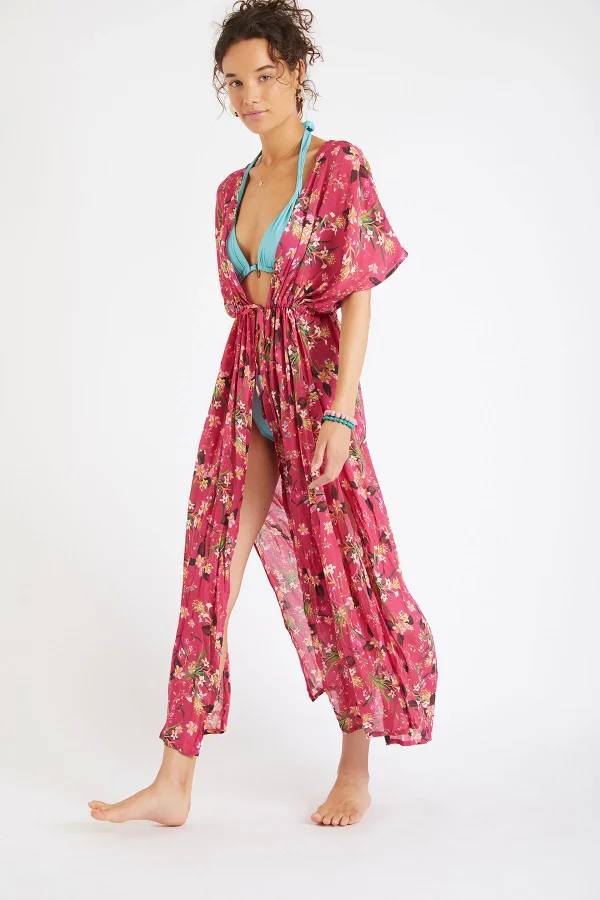 Banana Moon Kimono De Plage Imprimé Rose LUANA BUZIOSVOIL styles dernier cri 4