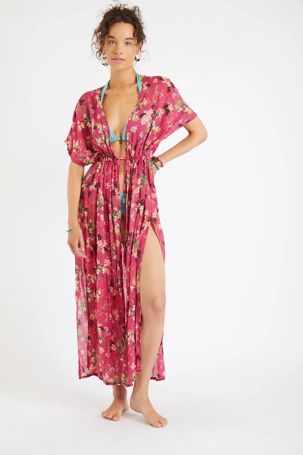 Banana Moon Kimono De Plage Imprimé Rose LUANA BUZIOSVOIL styles dernier cri 5