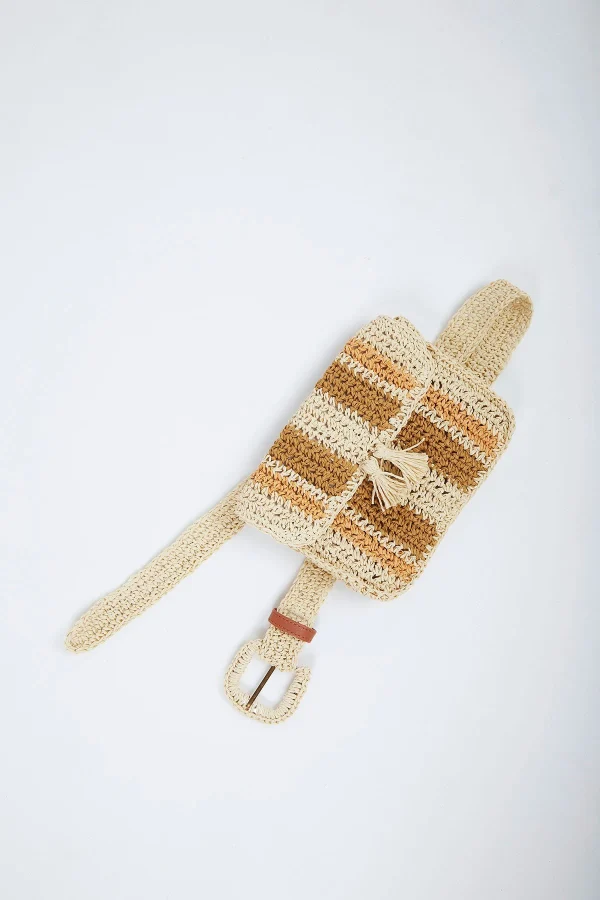 en ligne Banana Moon Pochette Tressée “banane” Naturel Pachda Melissange 1