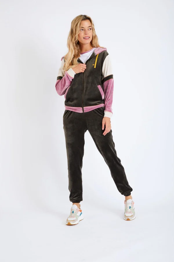 Banana Moon Blouson Velours Kaki à Capuche Aiden Wildlake magasin en ligne france 3
