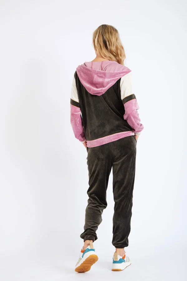 Banana Moon Blouson Velours Kaki à Capuche Aiden Wildlake magasin en ligne france 5