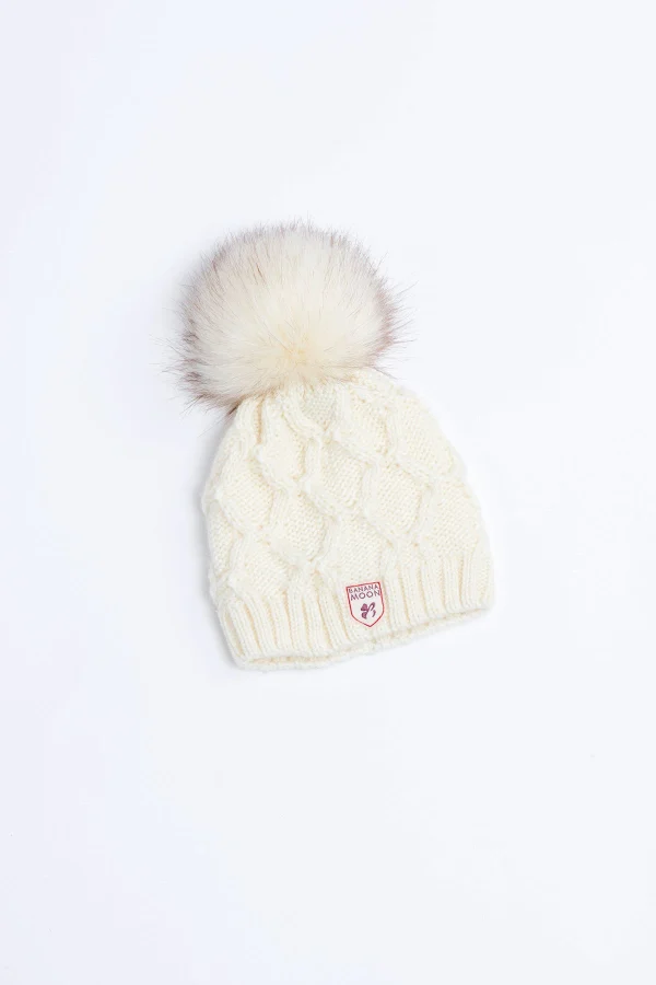 Distributeur Officiel Banana Moon Bonnet Avec Pompon écru Alina Bryan 3