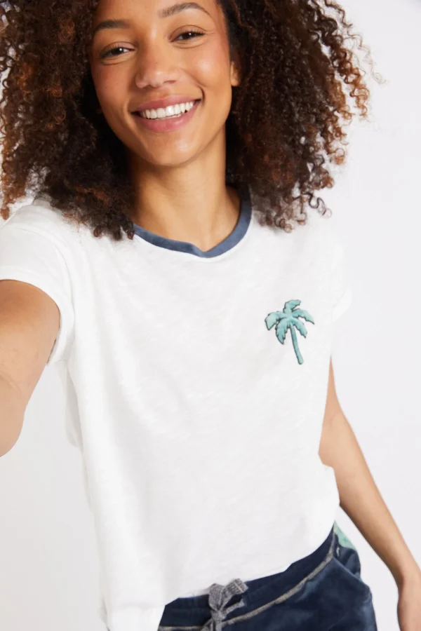 Banana Moon T-shirt écru Avec Palmier Avenue Seacoco dernières 1