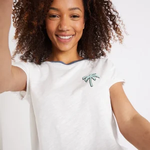 Banana Moon T-shirt écru Avec Palmier Avenue Seacoco dernières 12