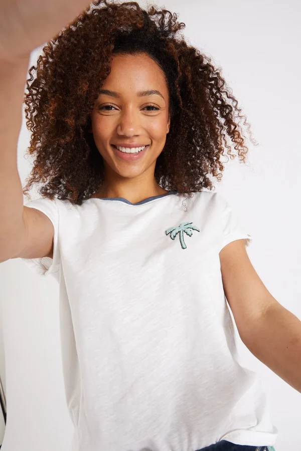 Banana Moon T-shirt écru Avec Palmier Avenue Seacoco dernières 4