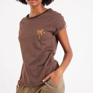 Banana Moon T-shirt Marron Avec Palmier Avenue Seacoco prix pas cher 7