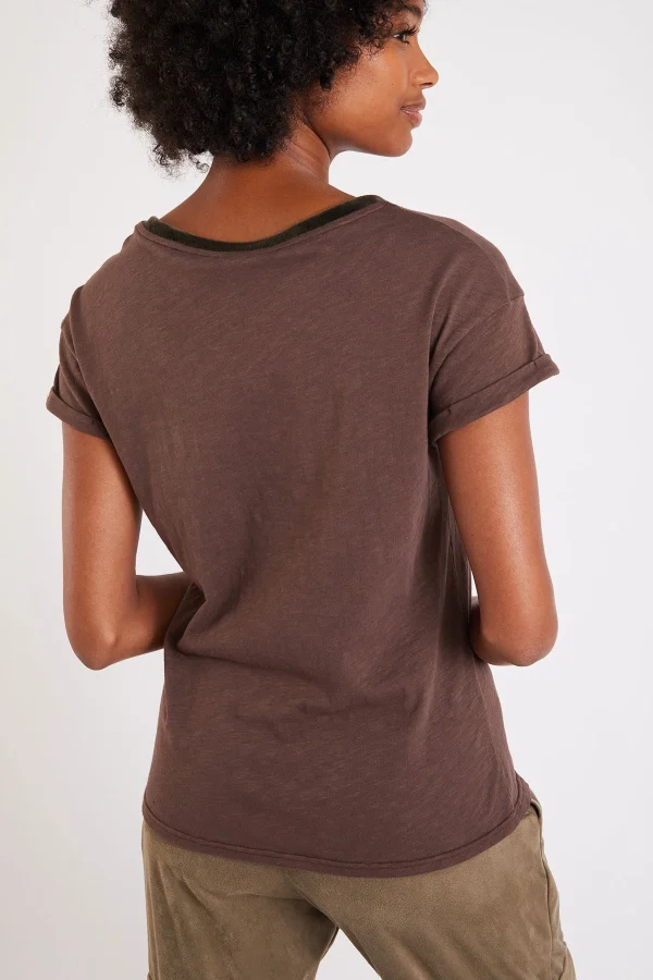 Banana Moon T-shirt Marron Avec Palmier Avenue Seacoco prix pas cher 4