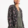 Large choix en ligne Banana Moon Veste Bomber Fleurie Noire Bello Floralis 19