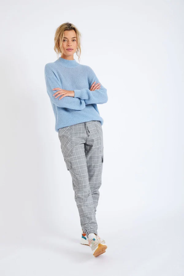 Banana Moon Pull En Maille Bleu Charles Kelyan Meilleur Prix Garanti 3
