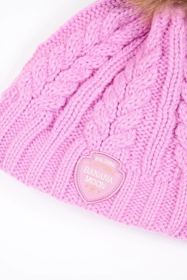 magasin en ligne france Banana Moon Bonnet Rose Avec Pompon En Fourrure Dotto Lemonwood 3