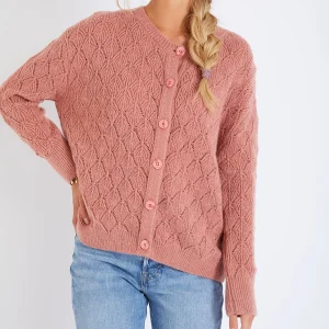 Banana Moon Cardigan Femme Rose Poudré Emile Mowy remise en ligne 8