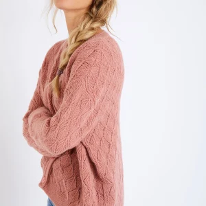 Banana Moon Cardigan Femme Rose Poudré Emile Mowy remise en ligne 10