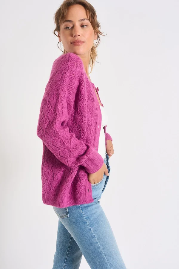 Banana Moon Cardigan Femme Violet Emile Mowy exclusivement disponibles 6