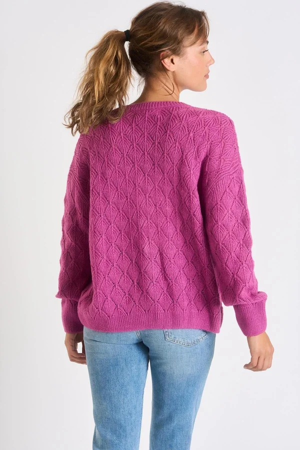 Banana Moon Cardigan Femme Violet Emile Mowy exclusivement disponibles 4