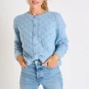 grande marque pas cher Banana Moon Cardigan Femme Bleu Clair Emile Mowy 19