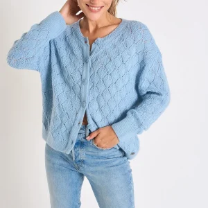 grande marque pas cher Banana Moon Cardigan Femme Bleu Clair Emile Mowy 10
