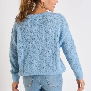 grande marque pas cher Banana Moon Cardigan Femme Bleu Clair Emile Mowy 8