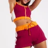 magasin Banana Moon Brassière De Sport Zippée Bordeaux Hakko Sprint 16