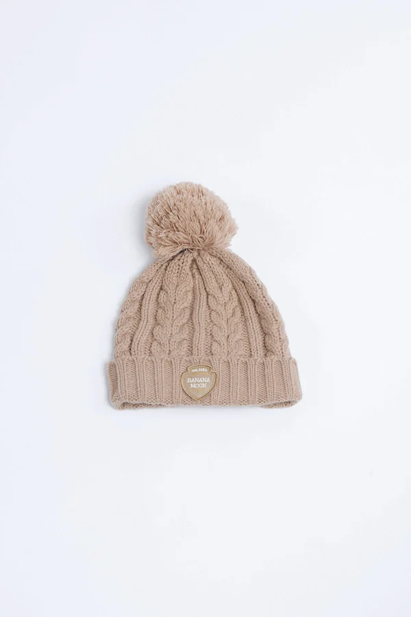 Banana Moon Bonnet Torsadé Beige Avec Pompon Howson Lemonwood en ligne vente 1
