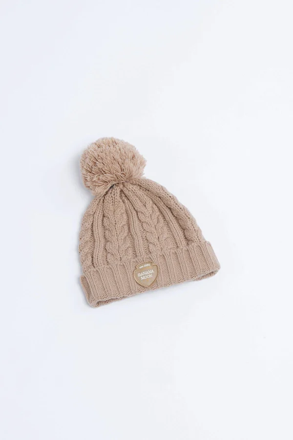 Banana Moon Bonnet Torsadé Beige Avec Pompon Howson Lemonwood en ligne vente 3